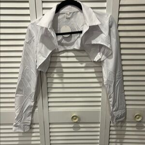 White Long Sleeve Bolero Shrug